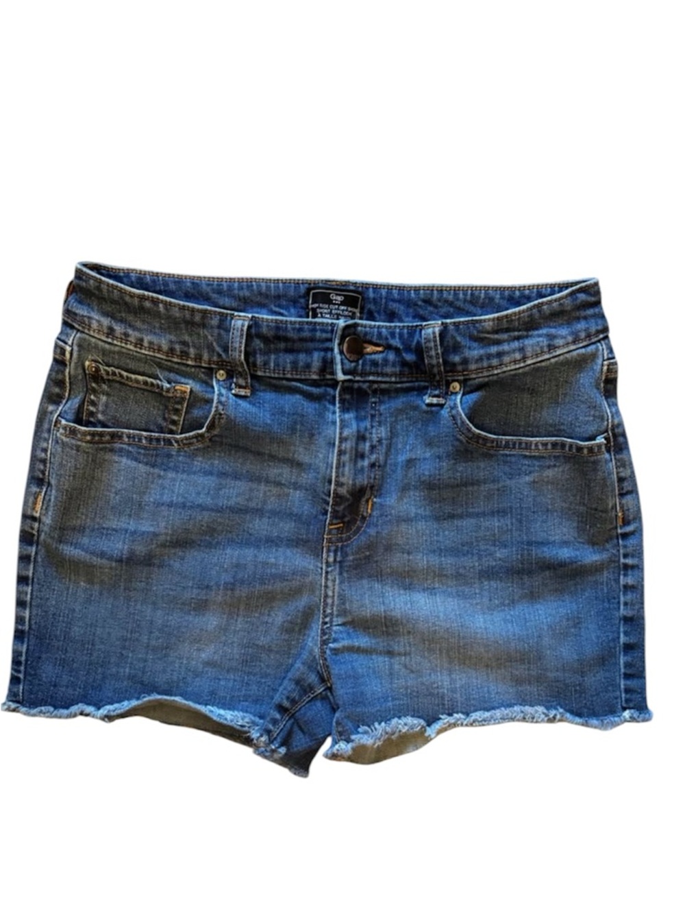 GAP Light Blue High-Rise Denim Cutoff Shorts